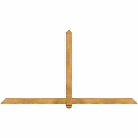 Ekena Millwork Eugene Rough Sawn Timber Gable Bracket, Western Red Cedar, 96"W x 52"H x 4"D x 4"F, 13/12 Pitch GBW096X52X0404EUG00RWR